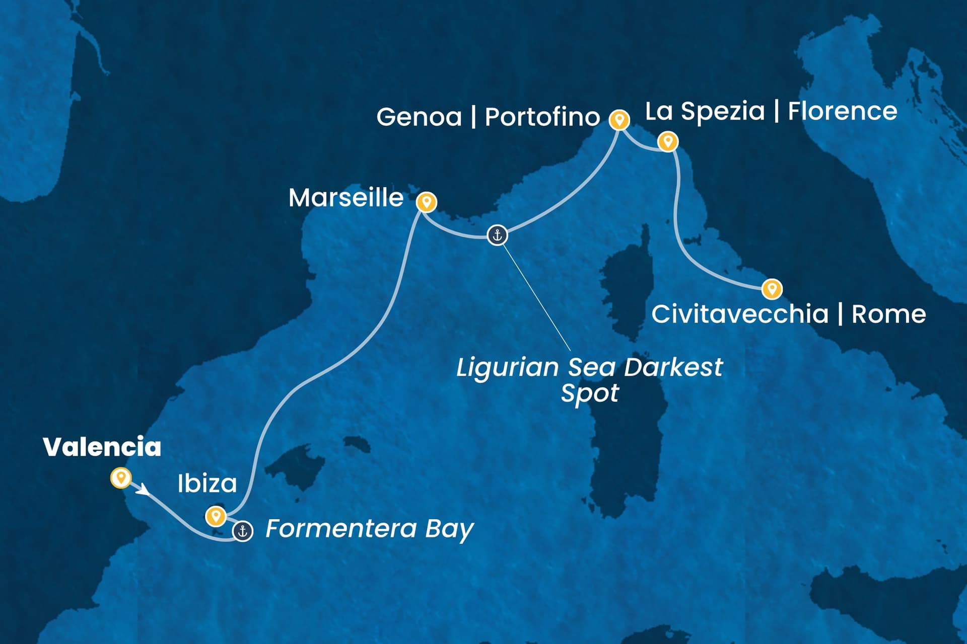 6 nights cruise on Costa Fascinosa
from ๐ช๐ธ Valencia to ๐ฎ๐น Civitavecchia