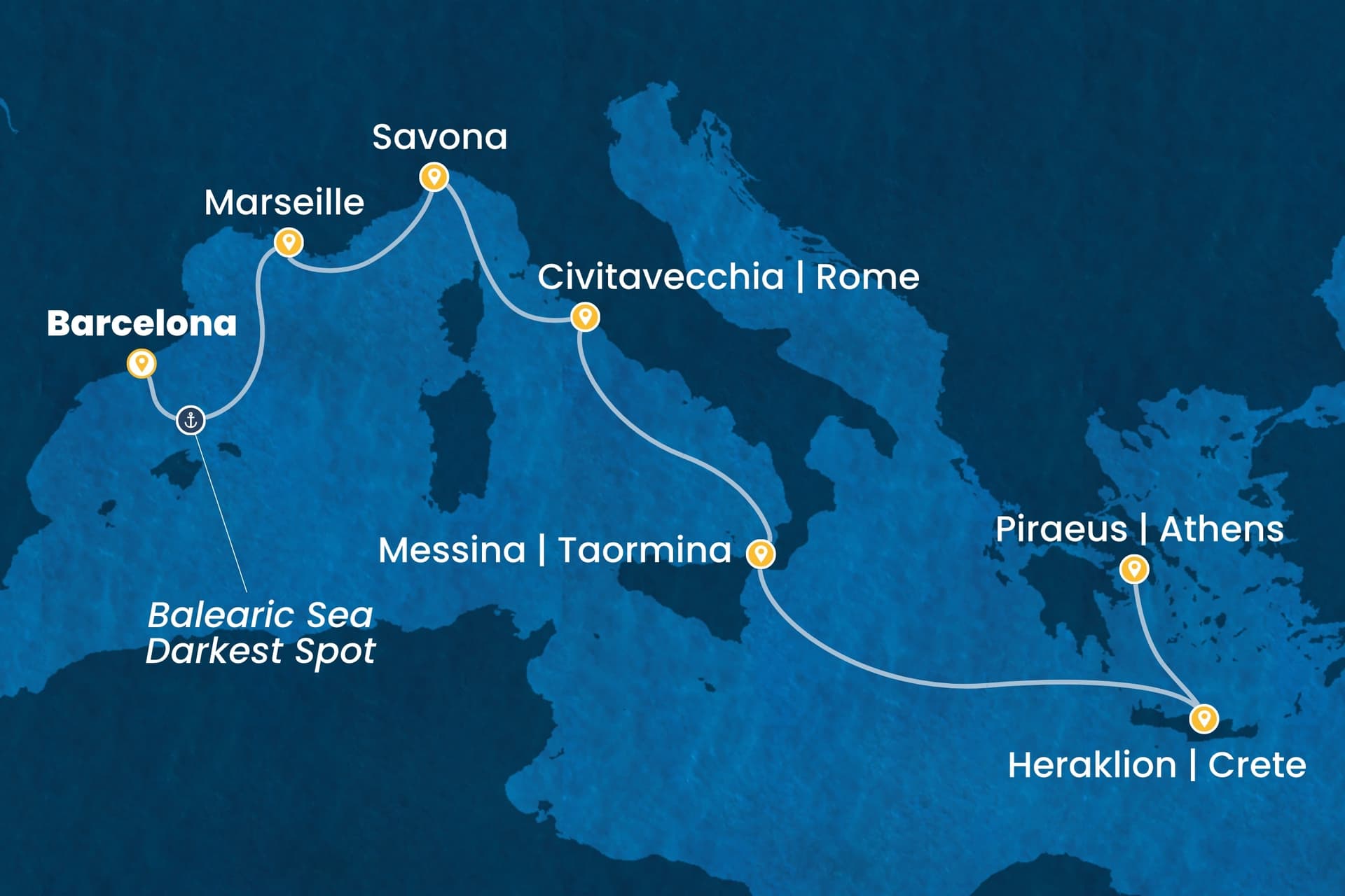 7 nights cruise on Costa Pacifica
from ๐ช๐ธ Barcelona to ๐ฌ๐ท Piraeus