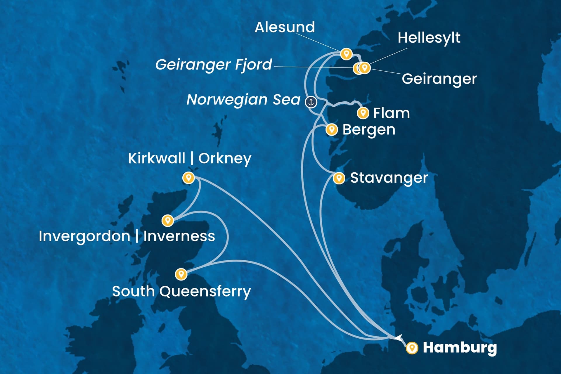 15 nights North European cruise on Costa Favolosa
from ๐ฉ๐ช Hamburg