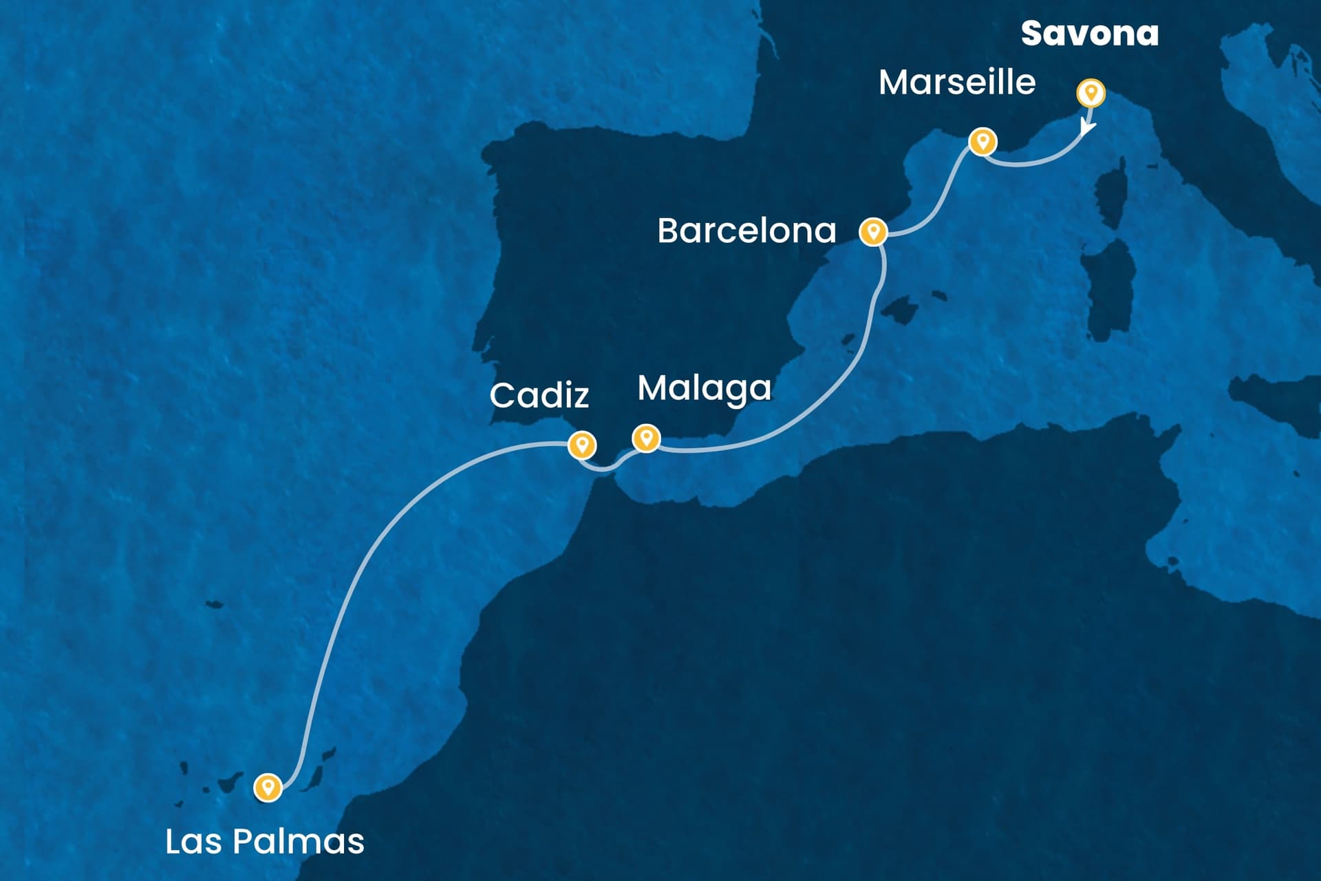 7 nights cruise on Costa Smeralda
from 🇮🇹 Savona to 🇪🇸 Las Palmas