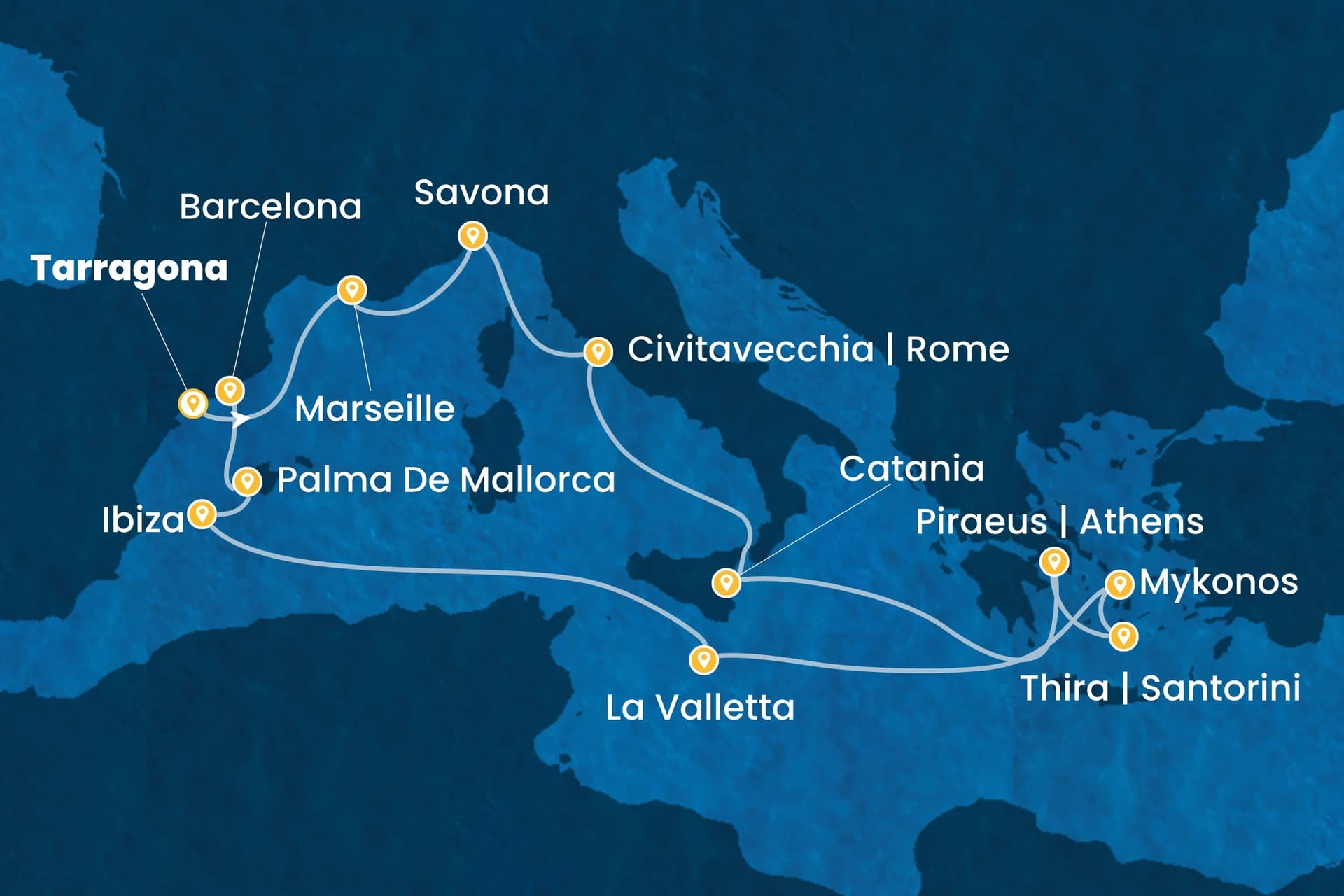 14 nights cruise on Costa Serena
from ๐ช๐ธ Tarragona to ๐ช๐ธ Barcelona