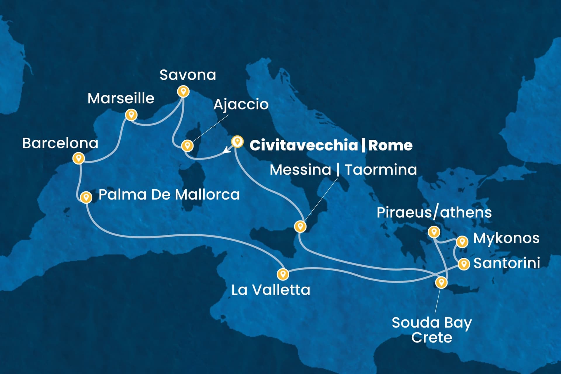 15 nights cruise on Costa Fascinosa
from ๐ฎ๐น Civitavecchia