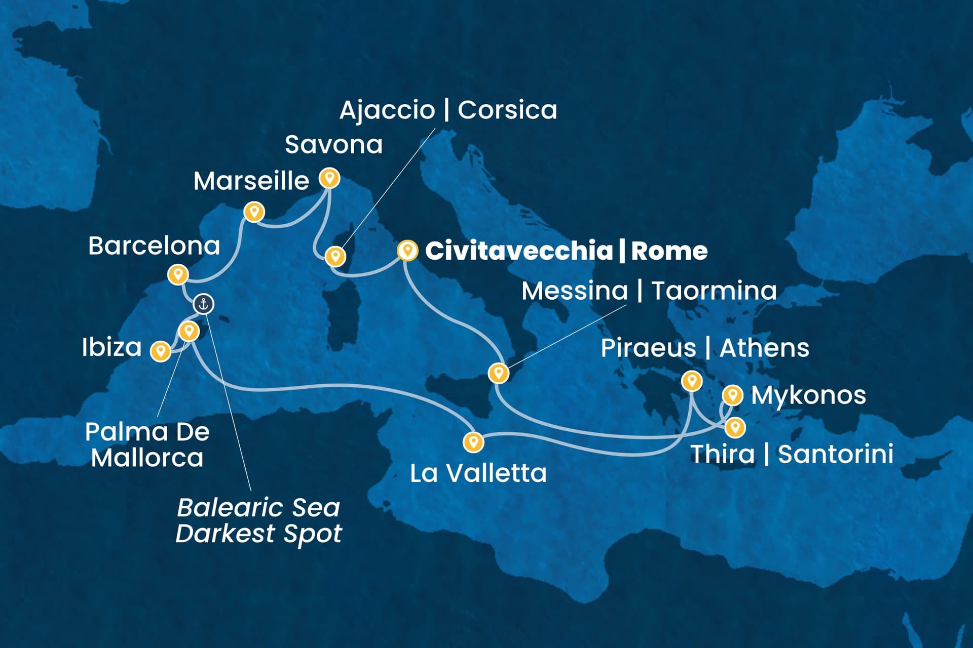 15 nights cruise on Costa Serena
from ๐ฎ๐น Civitavecchia