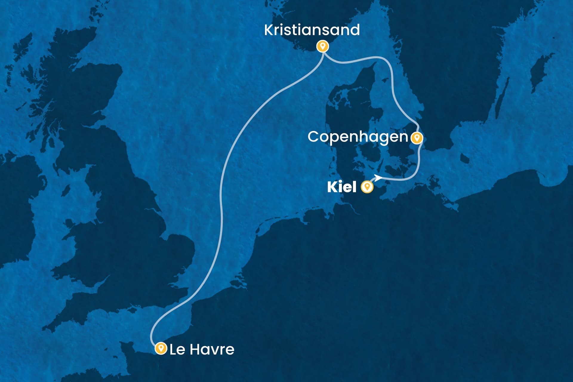 4 nights cruise on Costa Diadema
from ๐ฉ๐ช Kiel to ๐ซ๐ท Le Havre
