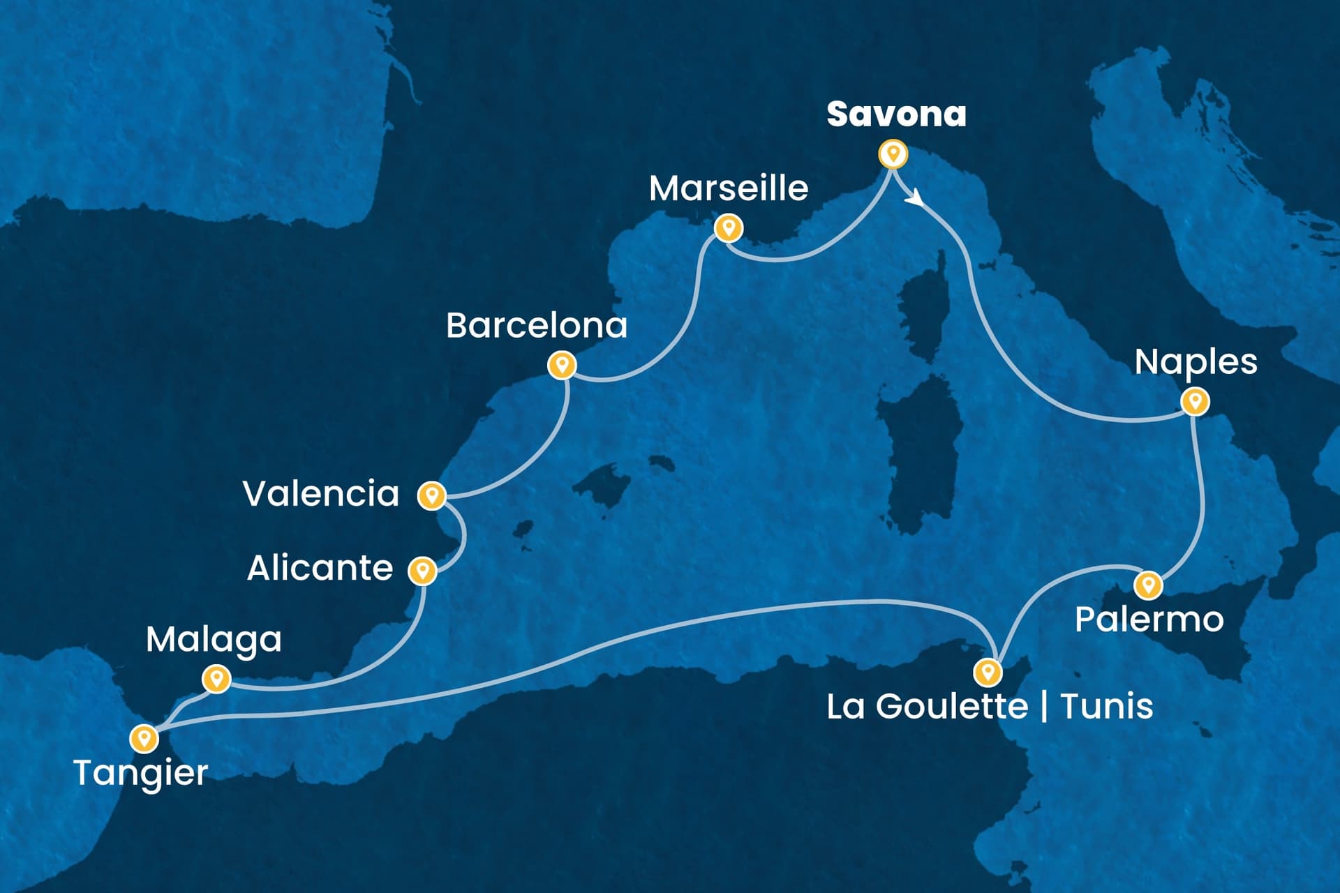 12 nights cruise on Costa Pacifica
from ๐ฎ๐น Savona