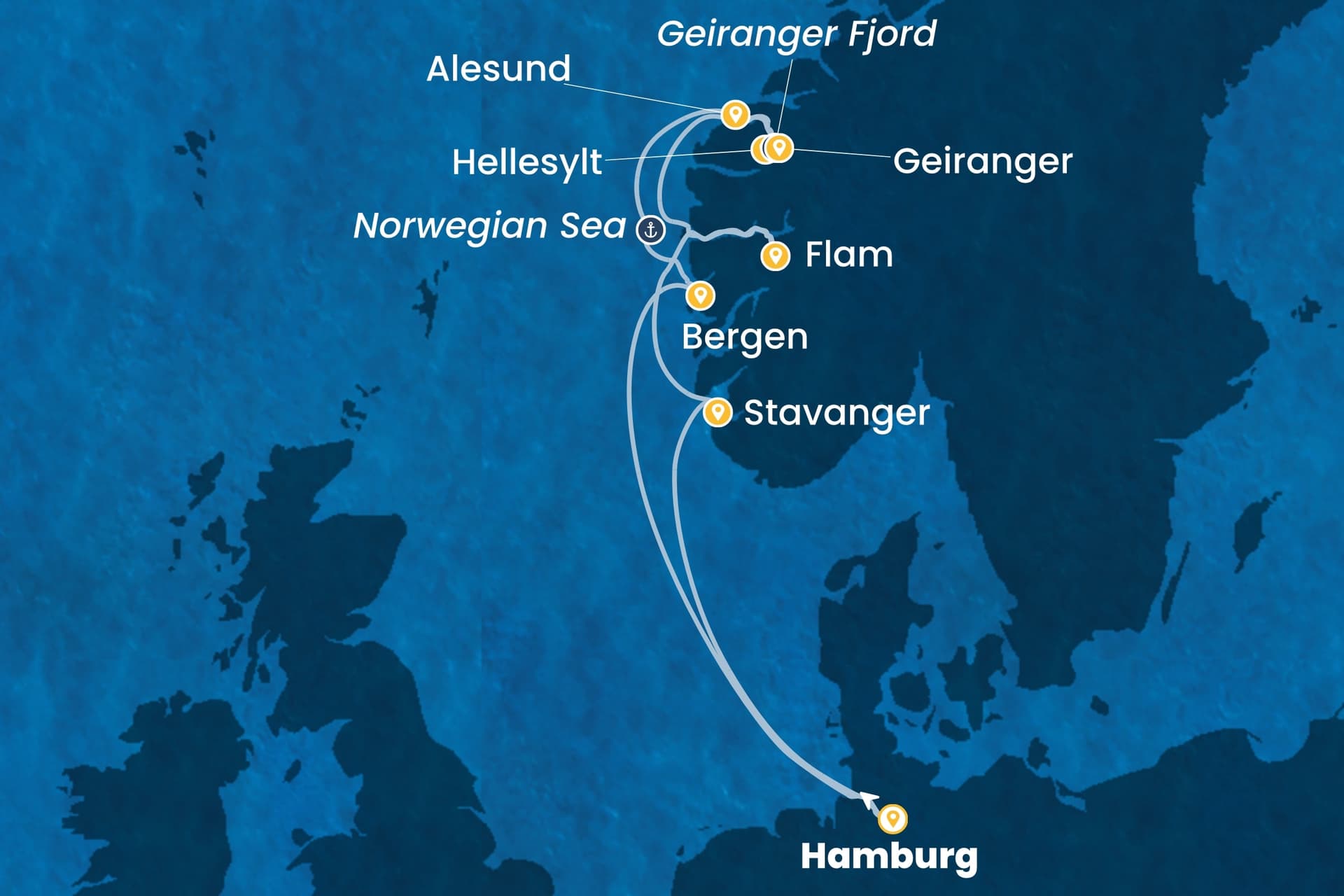 8 nights North European cruise on Costa Favolosa
from ๐ฉ๐ช Hamburg