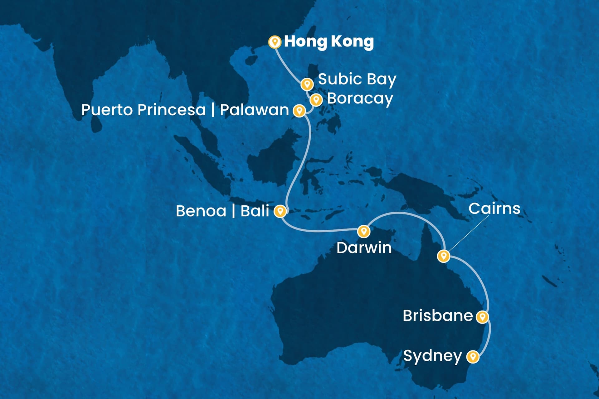 20 nights Extraordinary cruise on Costa Serena
from ðŸ‡ðŸ‡° Hong Kong to 🇦🇺 Sydney
