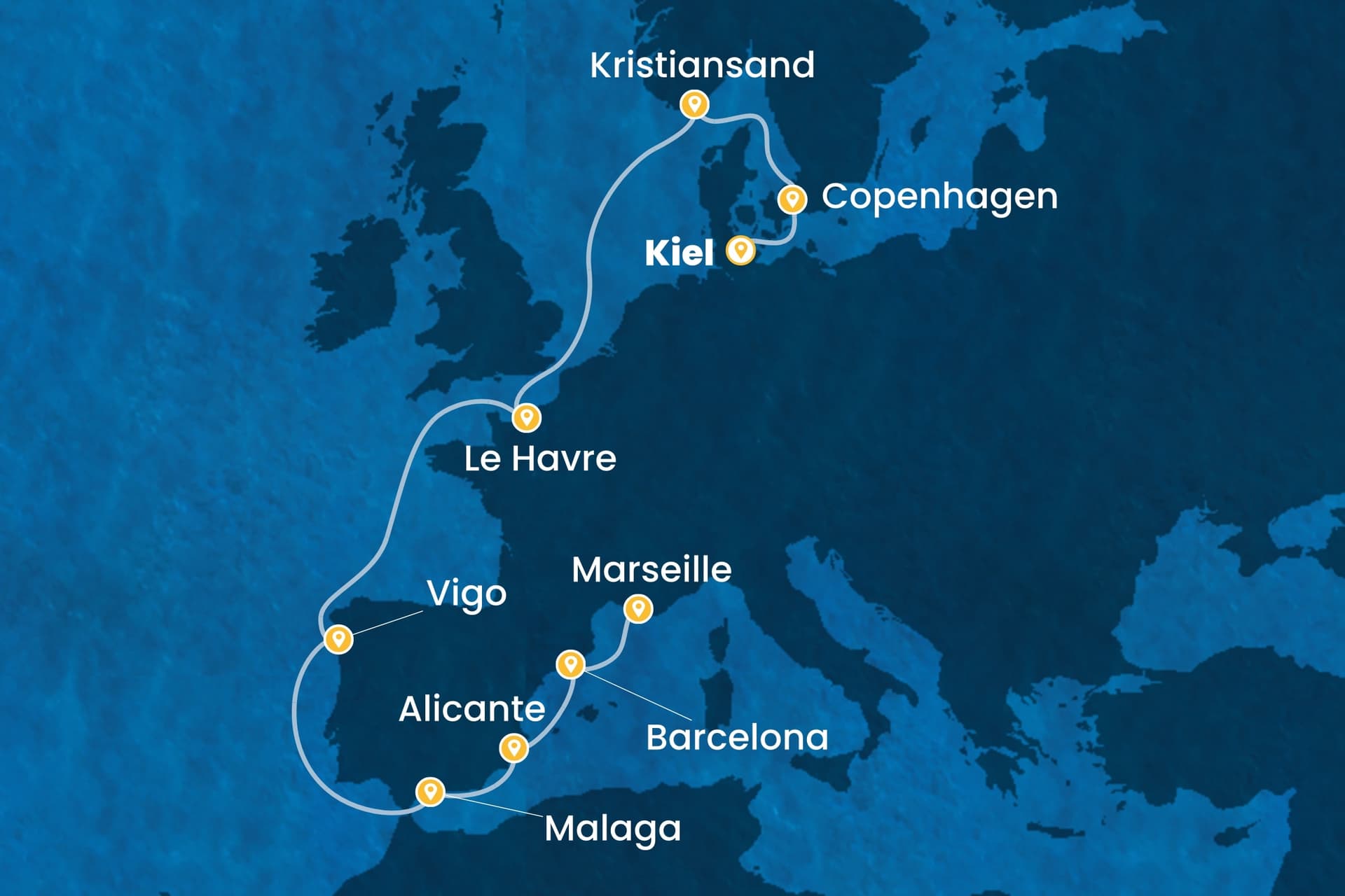11 nights cruise on Costa Diadema
from ๐ฉ๐ช Kiel to ๐ซ๐ท Marseille