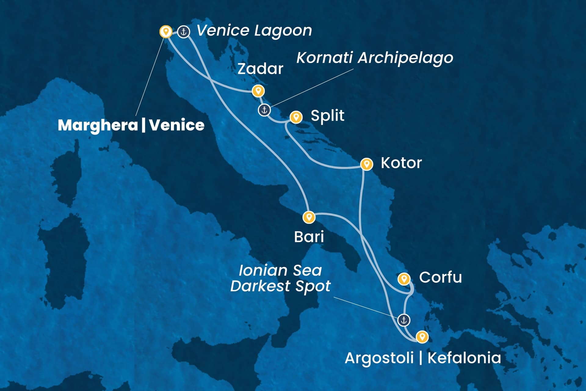 7 nights cruise on Costa Deliziosa
from ๐ฎ๐น Marghera