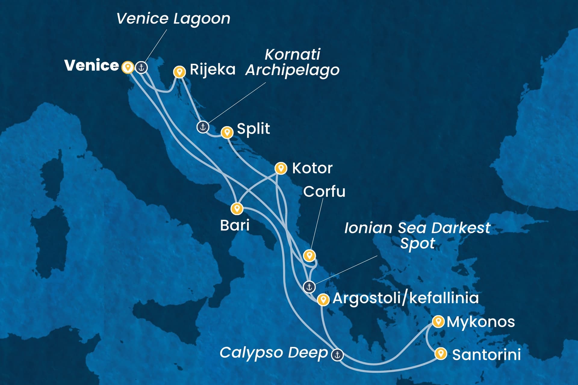 14 nights cruise on Costa Deliziosa
from ๐ฎ๐น Marghera