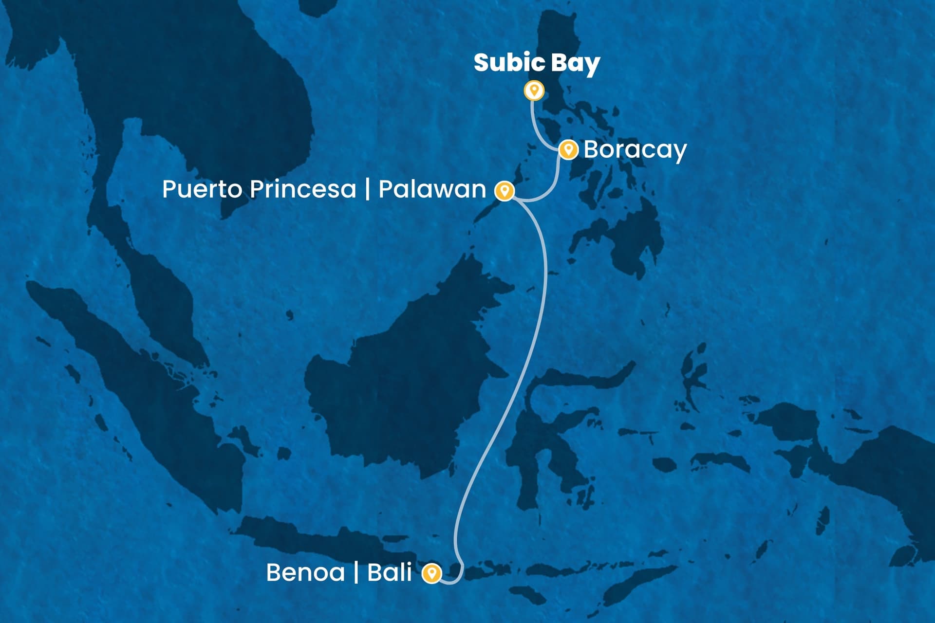 6 nights Extraordinary cruise on Costa Serena
from Subic Bay, Philippines to Benoa | Bali, Indonésie