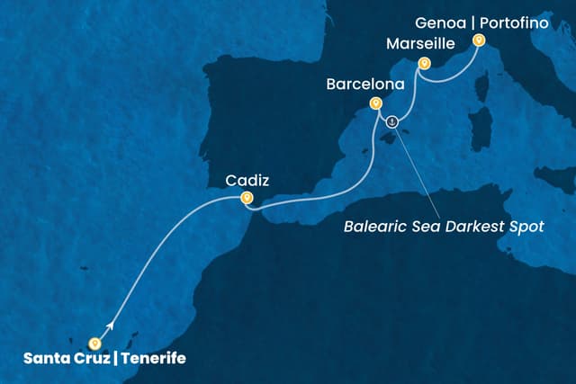 6 nights cruise on Costa Smeralda
from 🇪🇸 Tenerife to 🇮🇹 Genova