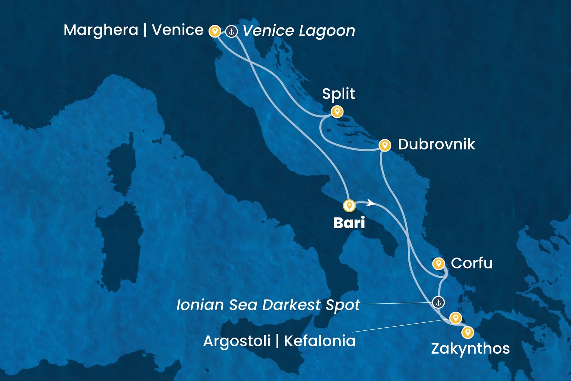 7 nights cruise on Costa Deliziosa
from ๐ฎ๐น Bari