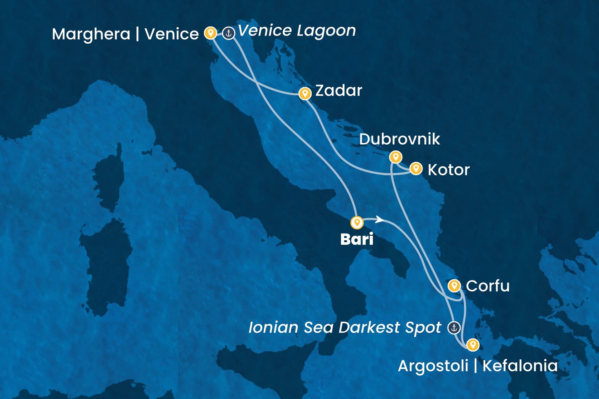 7 nights cruise on Costa Deliziosa
from ๐ฎ๐น Bari