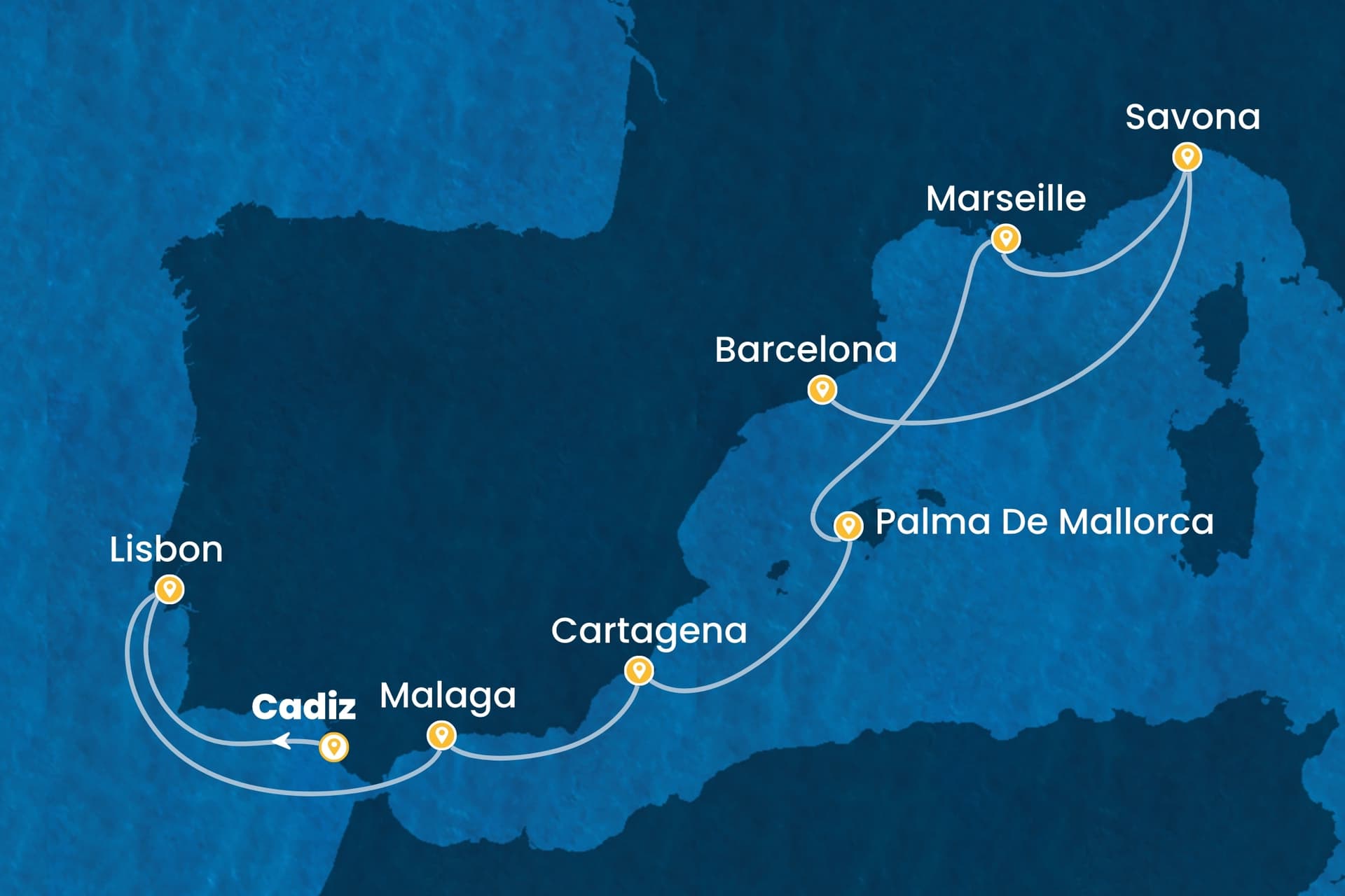 10 nights cruise on Costa Diadema
from 🇪🇸 Cádiz to 🇪🇸 Barcelona