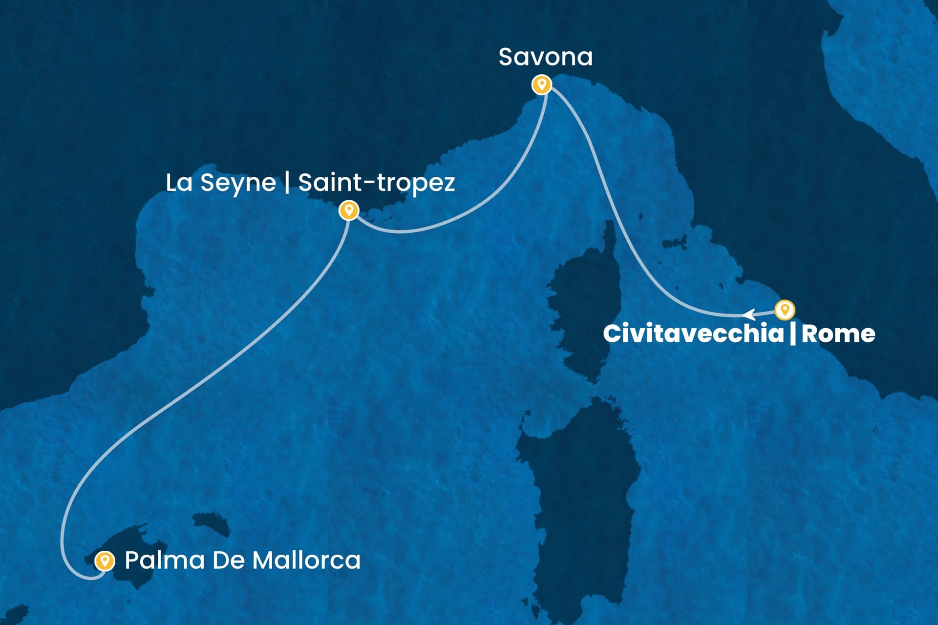 3 nights cruise on Costa Pacifica
from ๐ฎ๐น Civitavecchia to ๐ช๐ธ Palma de Mallorca
