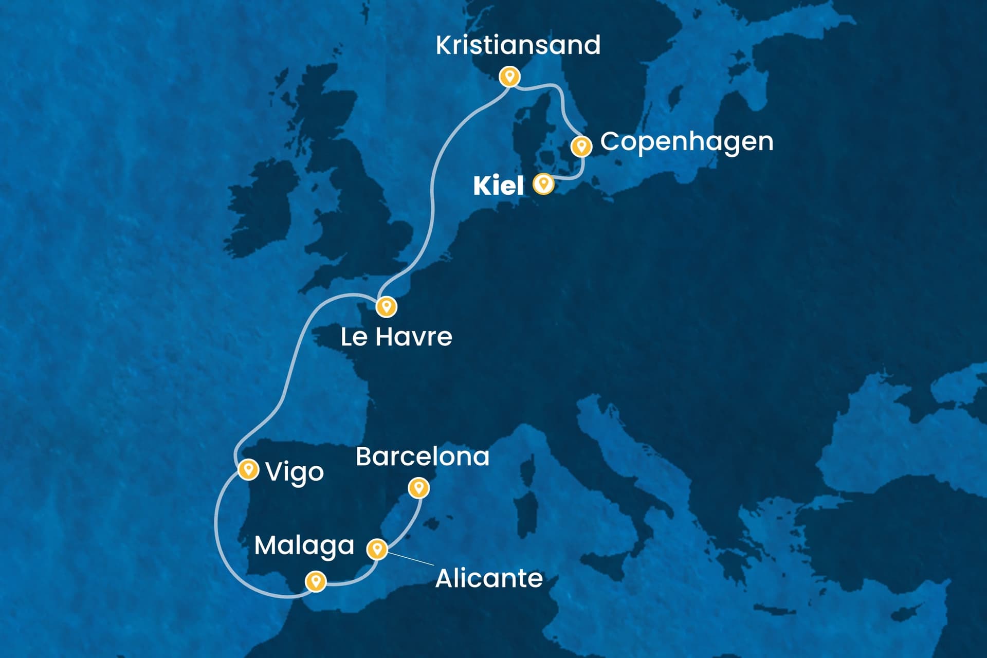 10 nights cruise on Costa Diadema
from ๐ฉ๐ช Kiel to ๐ช๐ธ Barcelona