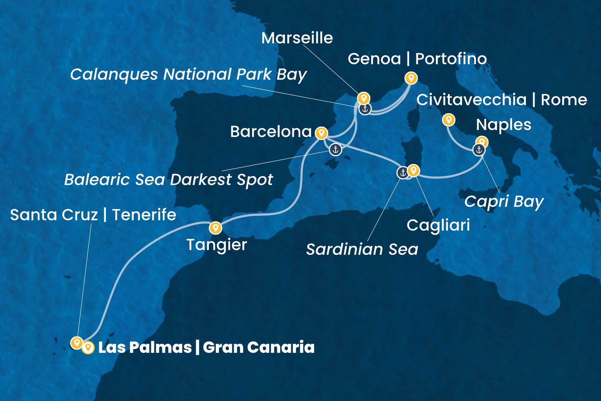 13 nights cruise on Costa Smeralda
from ๐ช๐ธ Las Palmas to ๐ฎ๐น Civitavecchia
