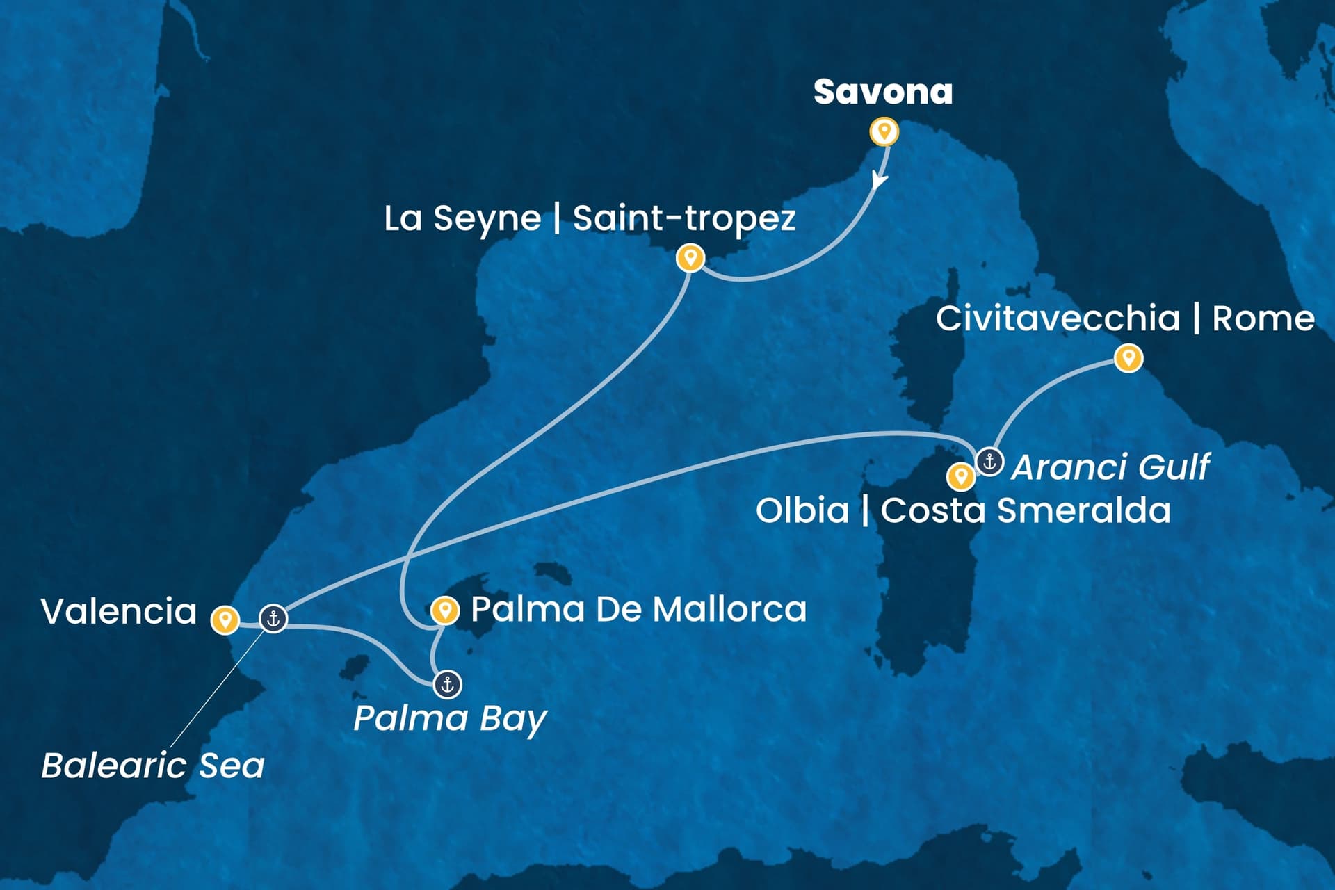 6 nights cruise on Costa Pacifica
from ๐ฎ๐น Savona to ๐ฎ๐น Civitavecchia