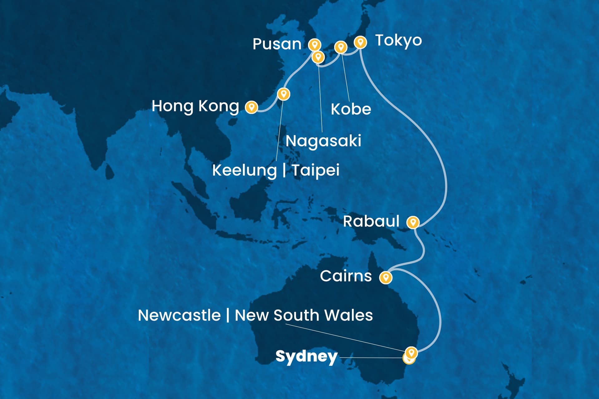 25 nights Extraordinary cruise on Costa Deliziosa
from ๐ฆ๐บ Sydney to ๐ญ๐ฐ Hong Kong