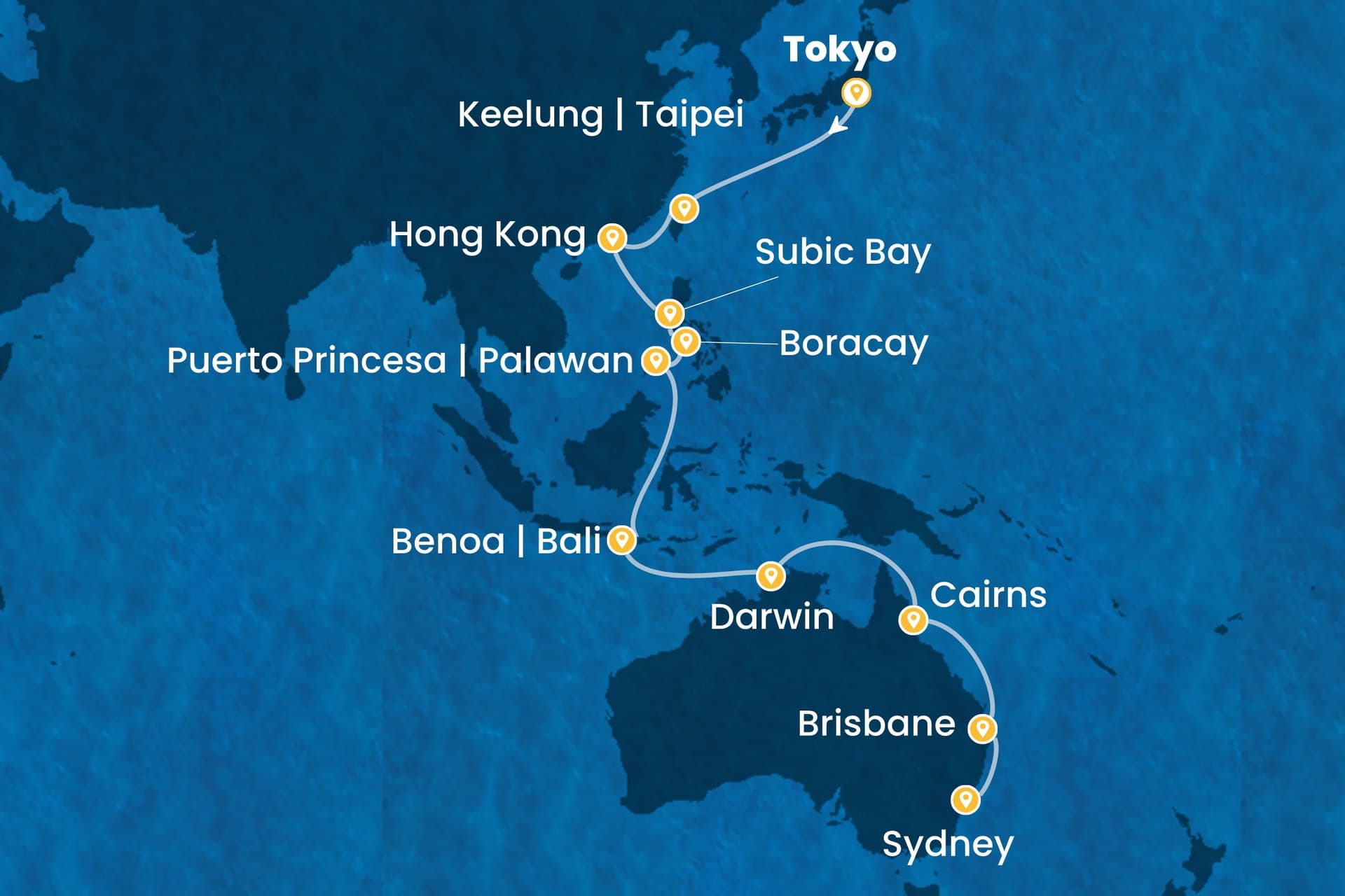 25 nights Extraordinary cruise on Costa Serena
from ๐ฏ๐ต Tokyo to ๐ฆ๐บ Sydney