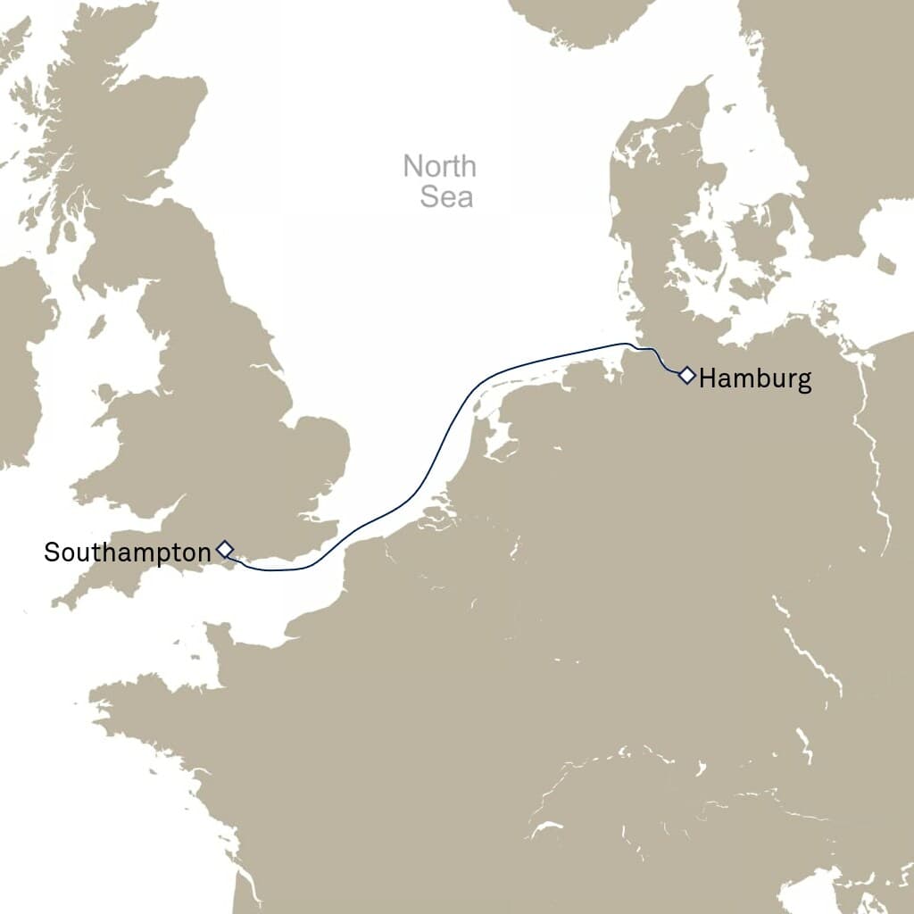 2 nights Mediterranean cruise on Queen Anne
from ๐ฉ๐ช Hamburg to ๐ฌ๐ง Southampton