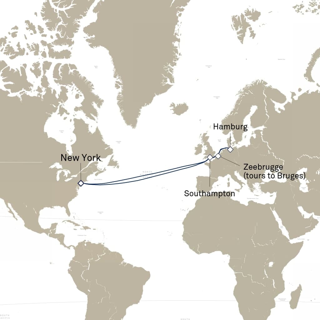 19 nights Transatlantic cruise on Queen Mary 2
from ๐บ๐ธ New York