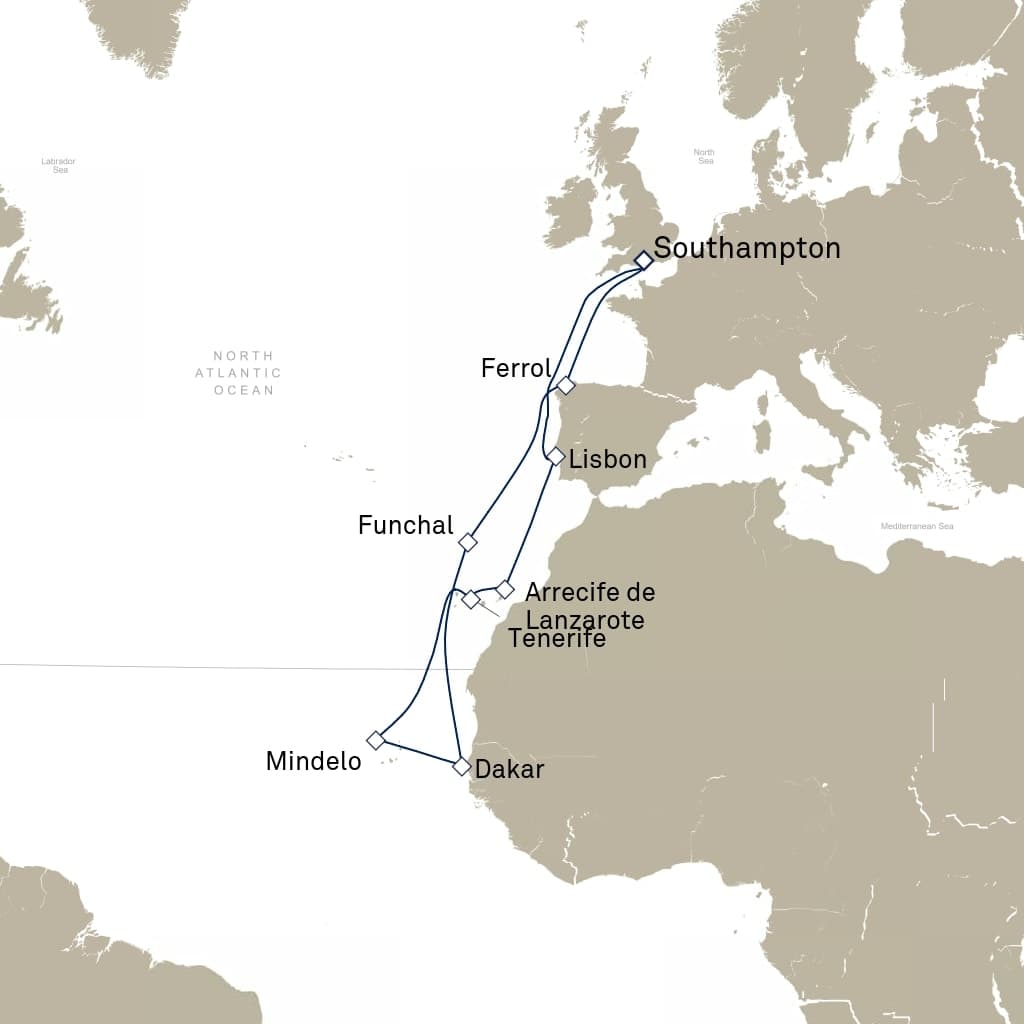 21 nights Mediterranean cruise on Queen Mary 2
from ๐ฌ๐ง Southampton