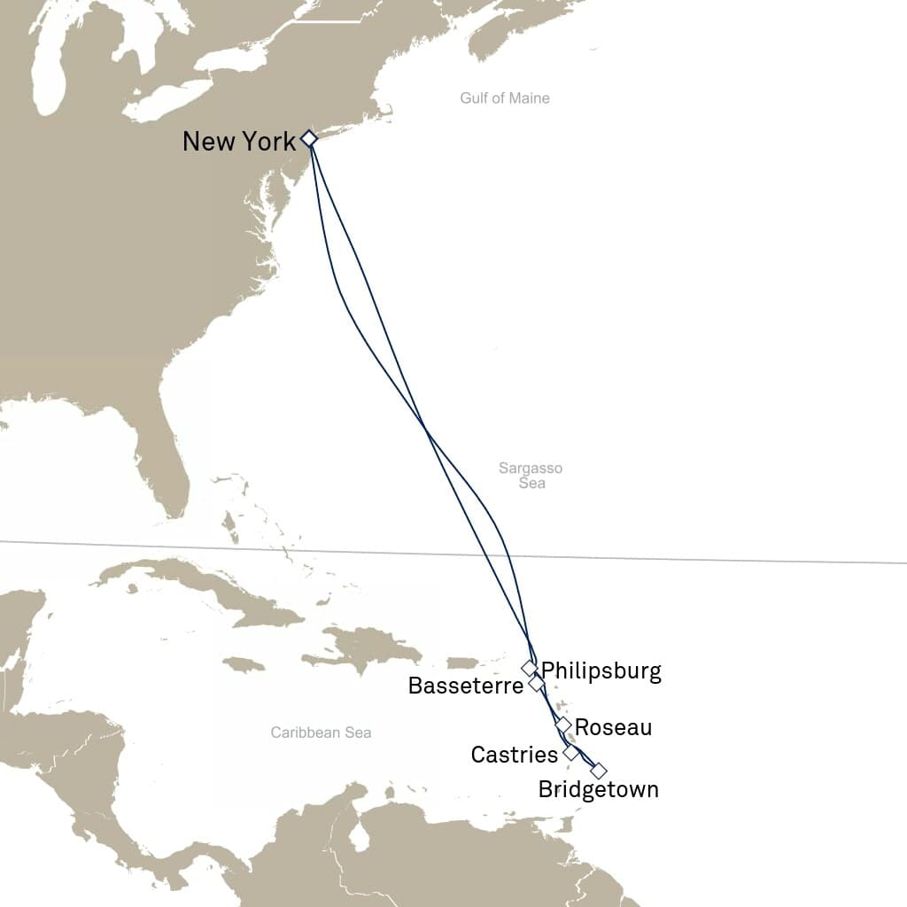 12 nights Caribbean cruise on Queen Mary 2
from ๐บ๐ธ New York