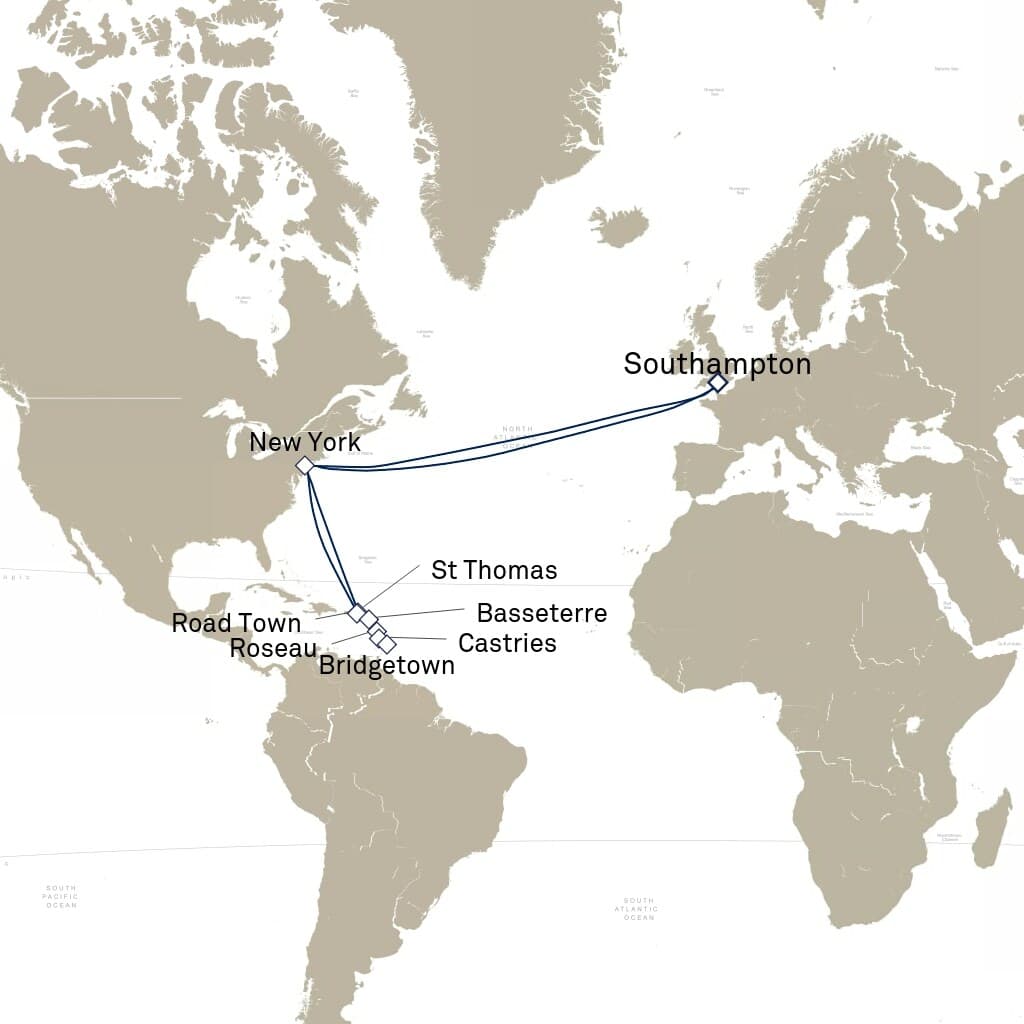 28 nights Caribbean cruise on Queen Mary 2
from 🇬🇧 Southampton