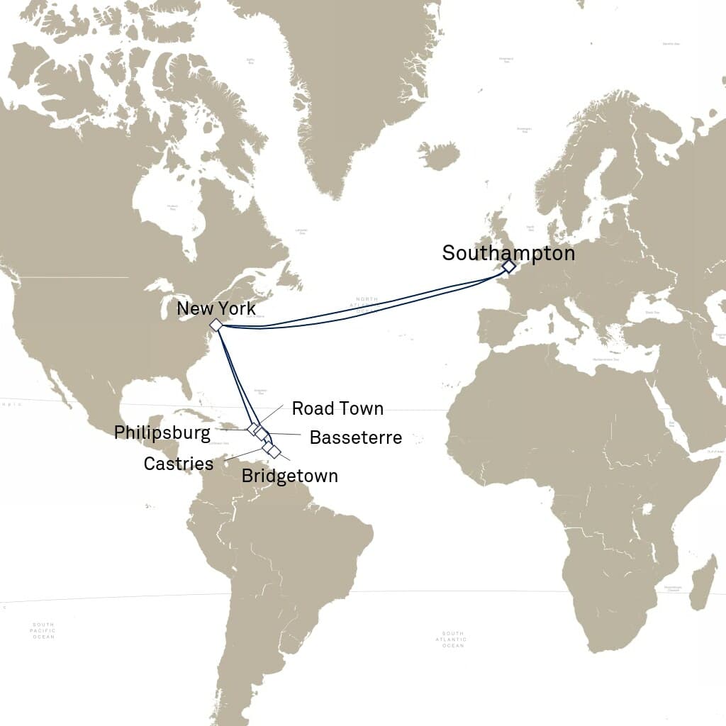28 nights Caribbean cruise on Queen Mary 2
from 🇬🇧 Southampton