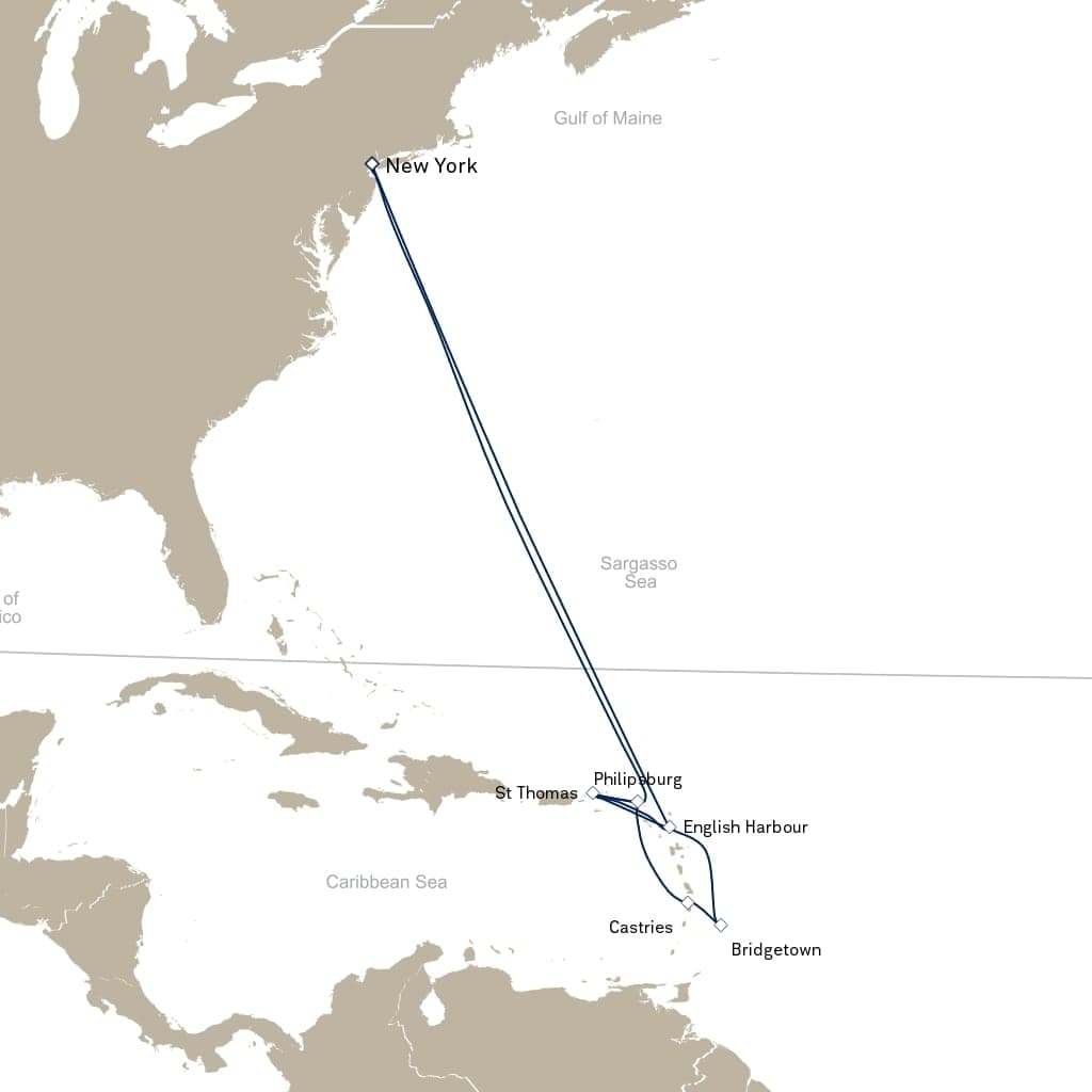 13 nights Caribbean cruise on Queen Mary 2
from ๐บ๐ธ New York
