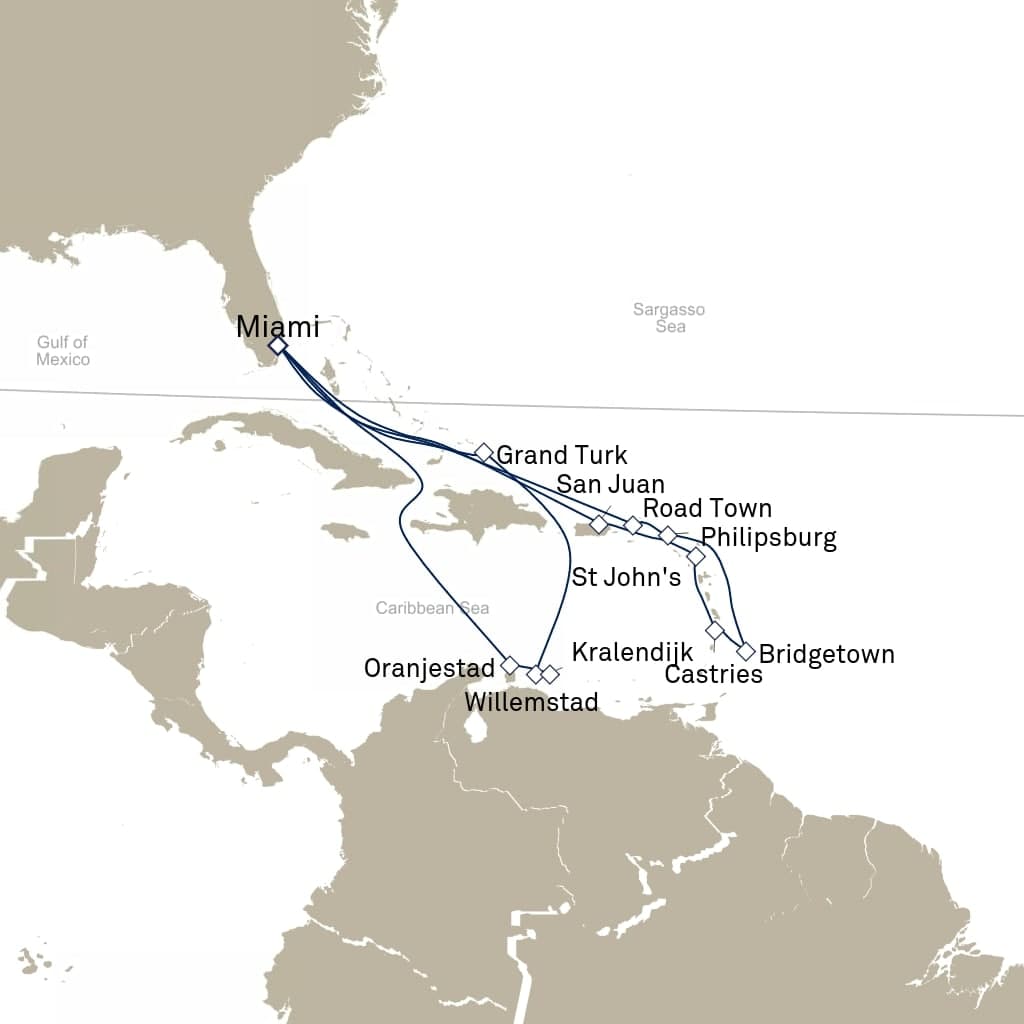 21 nights Caribbean cruise on Queen Elizabeth
from ๐บ๐ธ Miami
