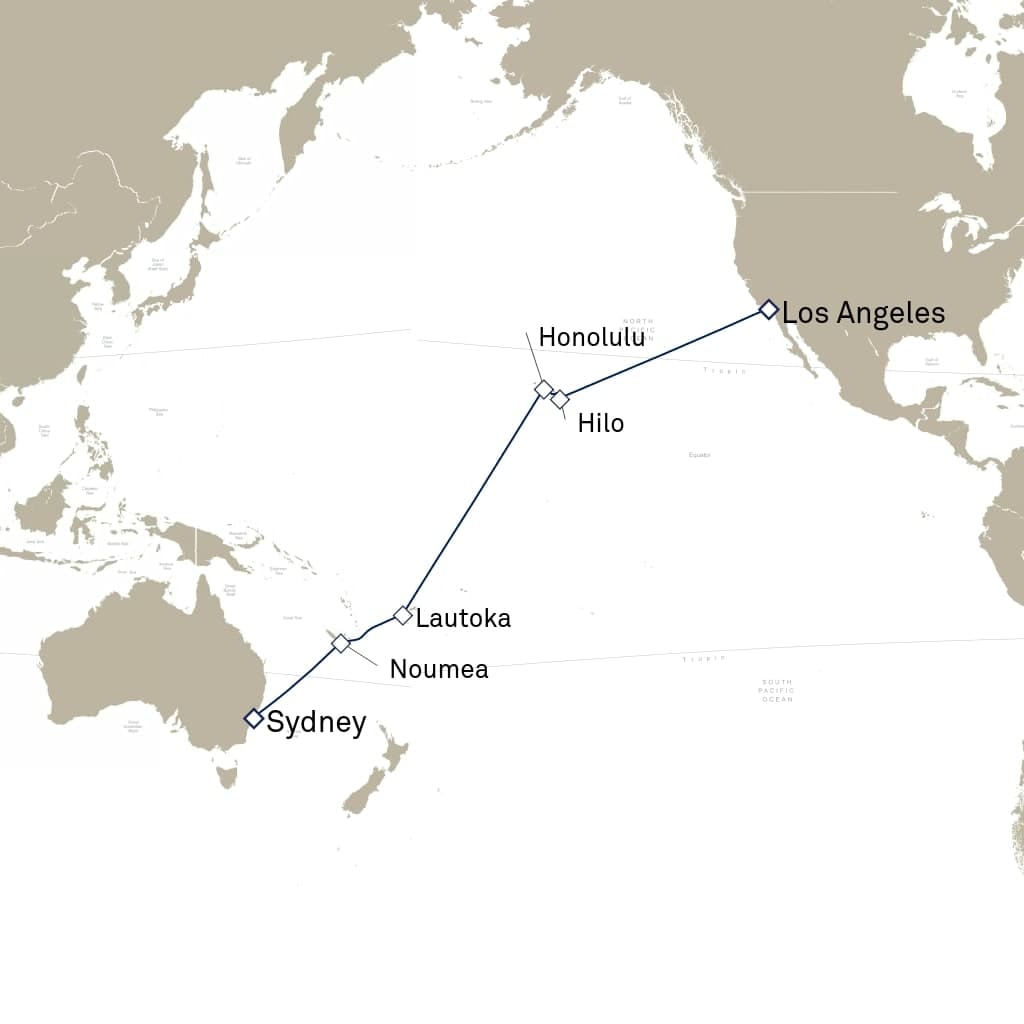 18 nights Mediterranean cruise on Queen Victoria
from ๐บ๐ธ Los Angeles to ๐ฆ๐บ Sydney