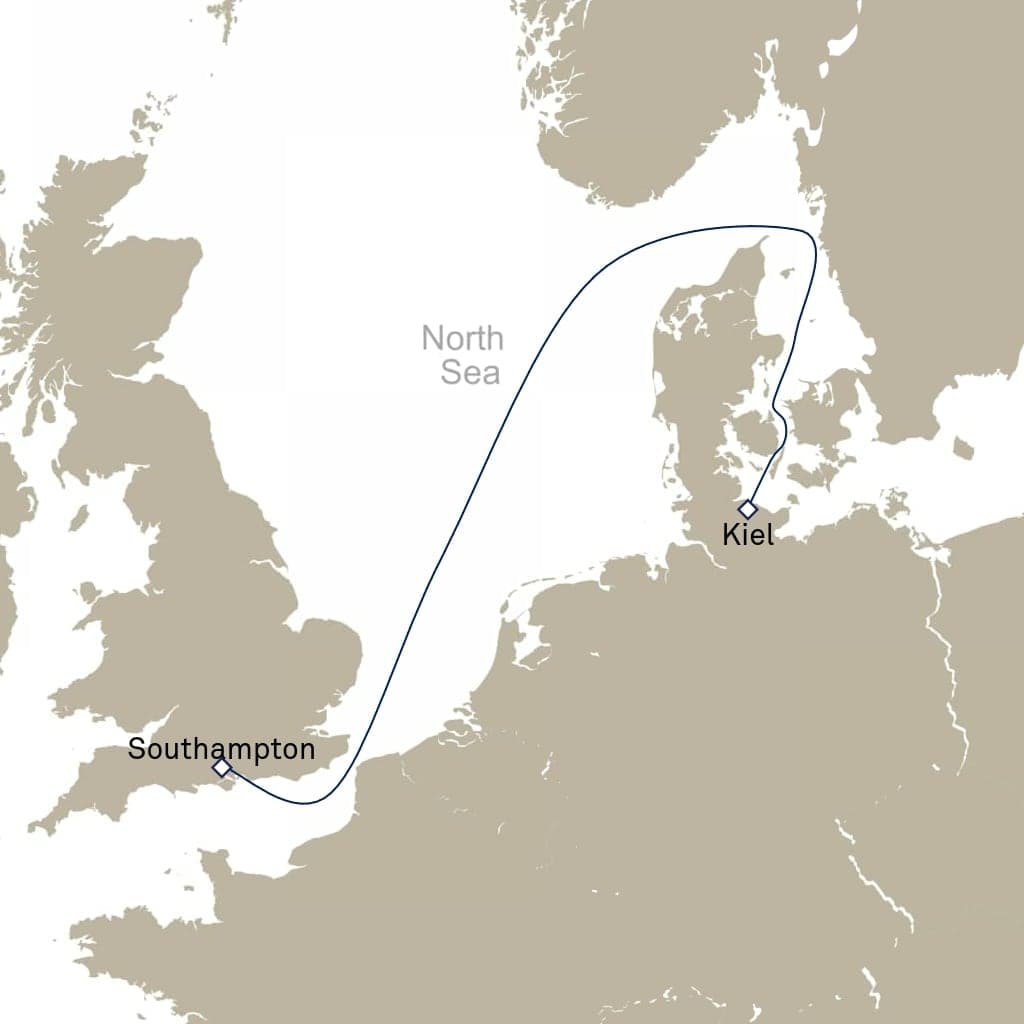 3 nights Mediterranean cruise on Queen Victoria
from 🇬🇧 Southampton to 🇩🇪 Kiel