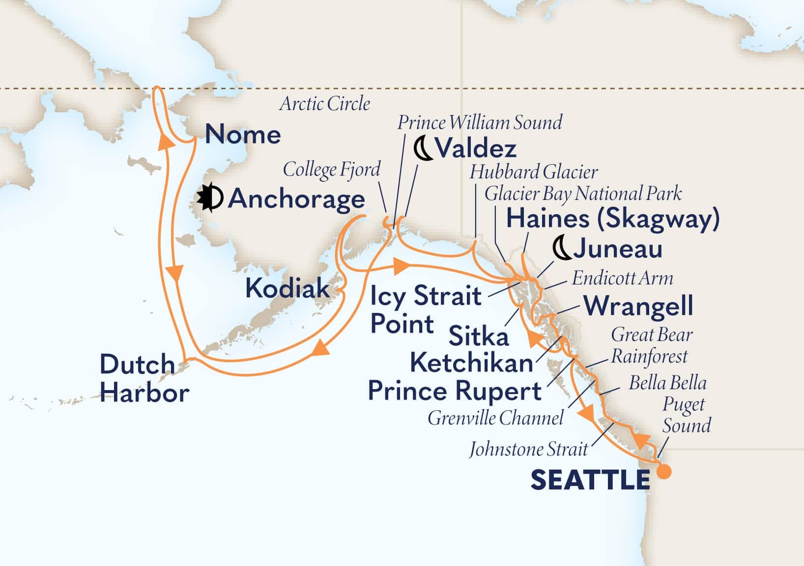28 nights Alaskan cruise on Noordam
from ๐บ๐ธ Seattle