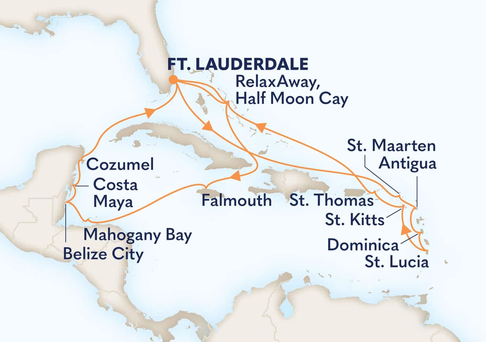 21 nights Caribbean cruise on Rotterdam
from ๐บ๐ธ Fort Lauderdale