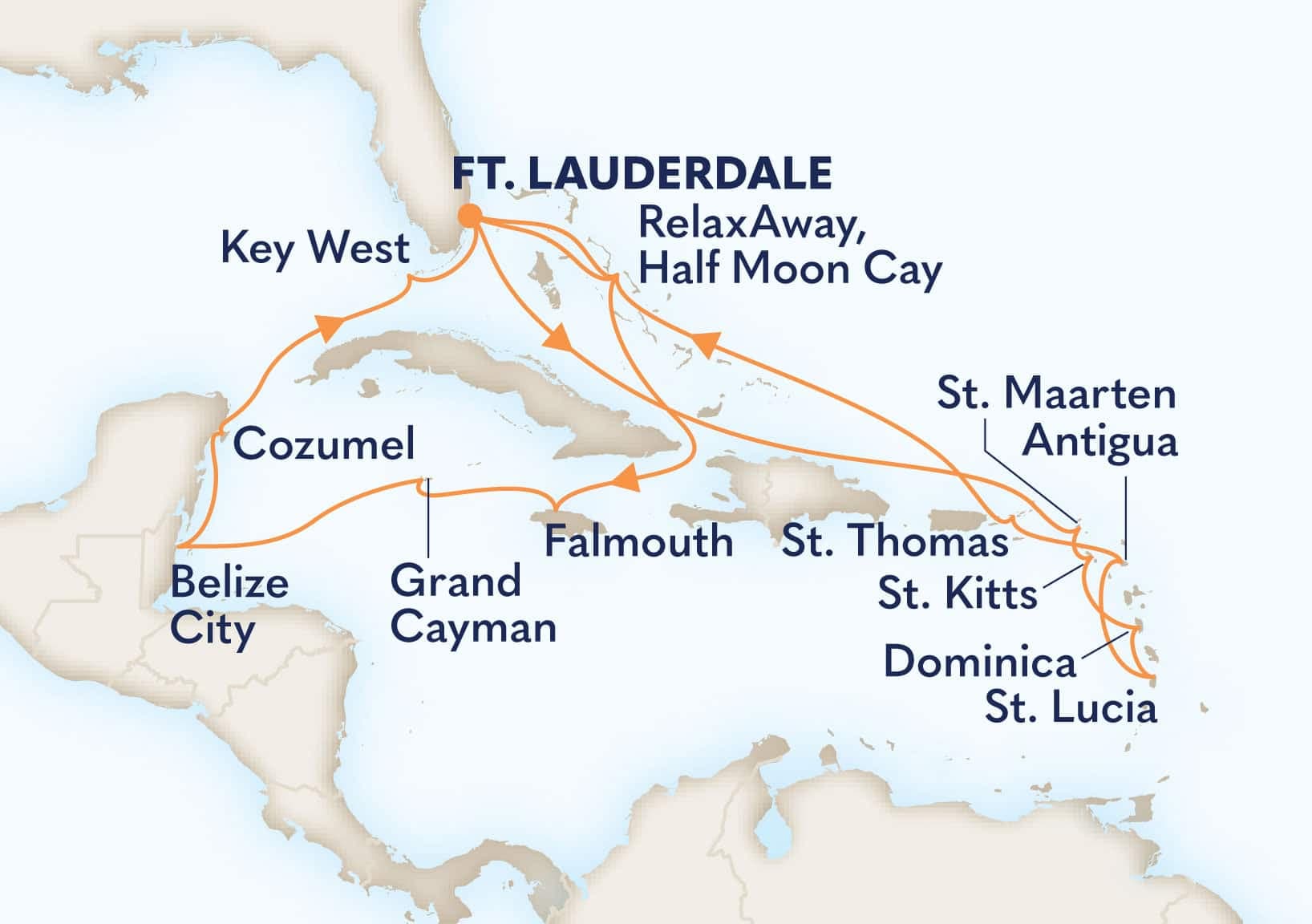 21 nights Caribbean cruise on Rotterdam
from ๐บ๐ธ Fort Lauderdale