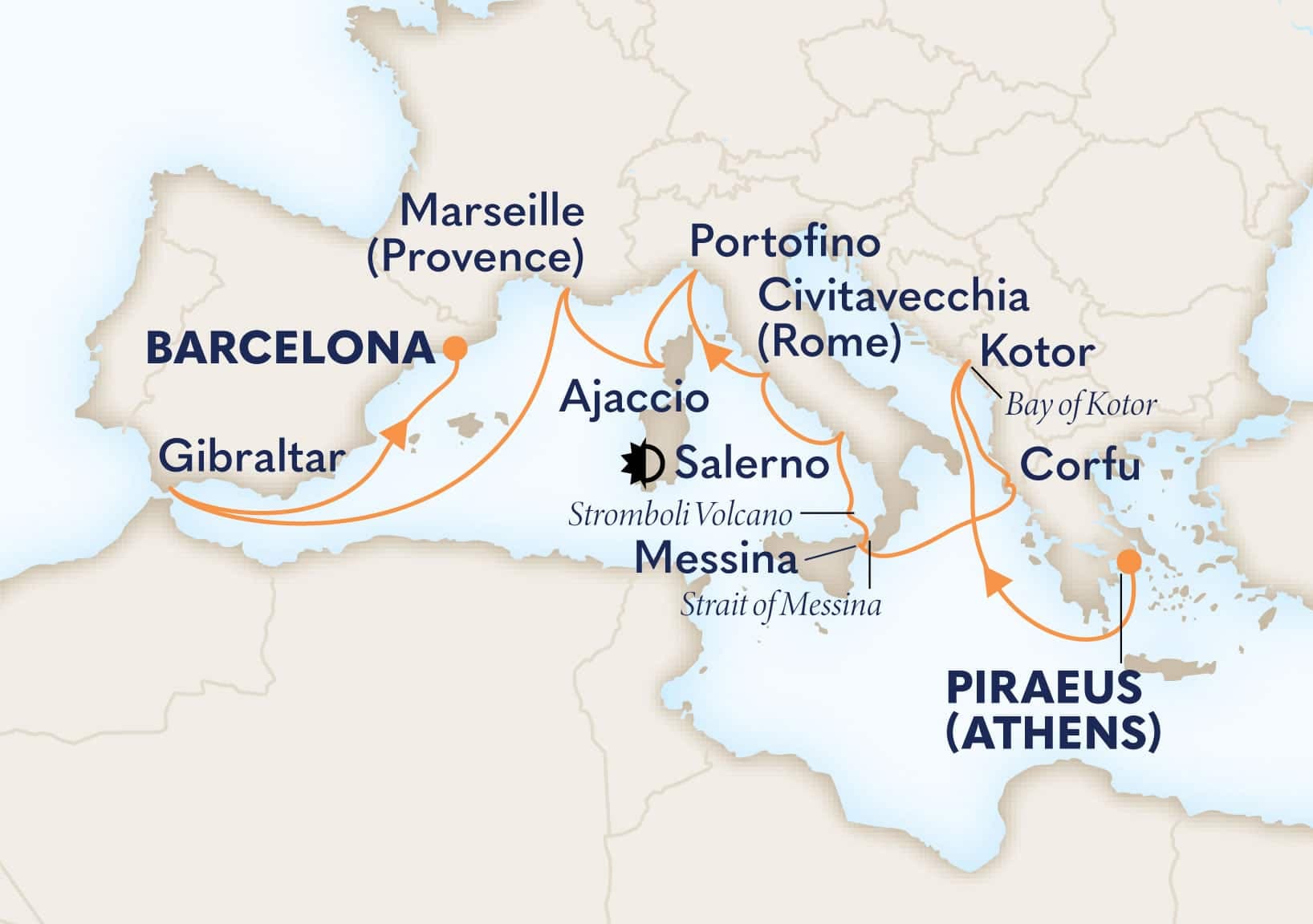 14 nights Mediterranean cruise on Oosterdam
from ๐ฌ๐ท Athens to ๐ช๐ธ Barcelona