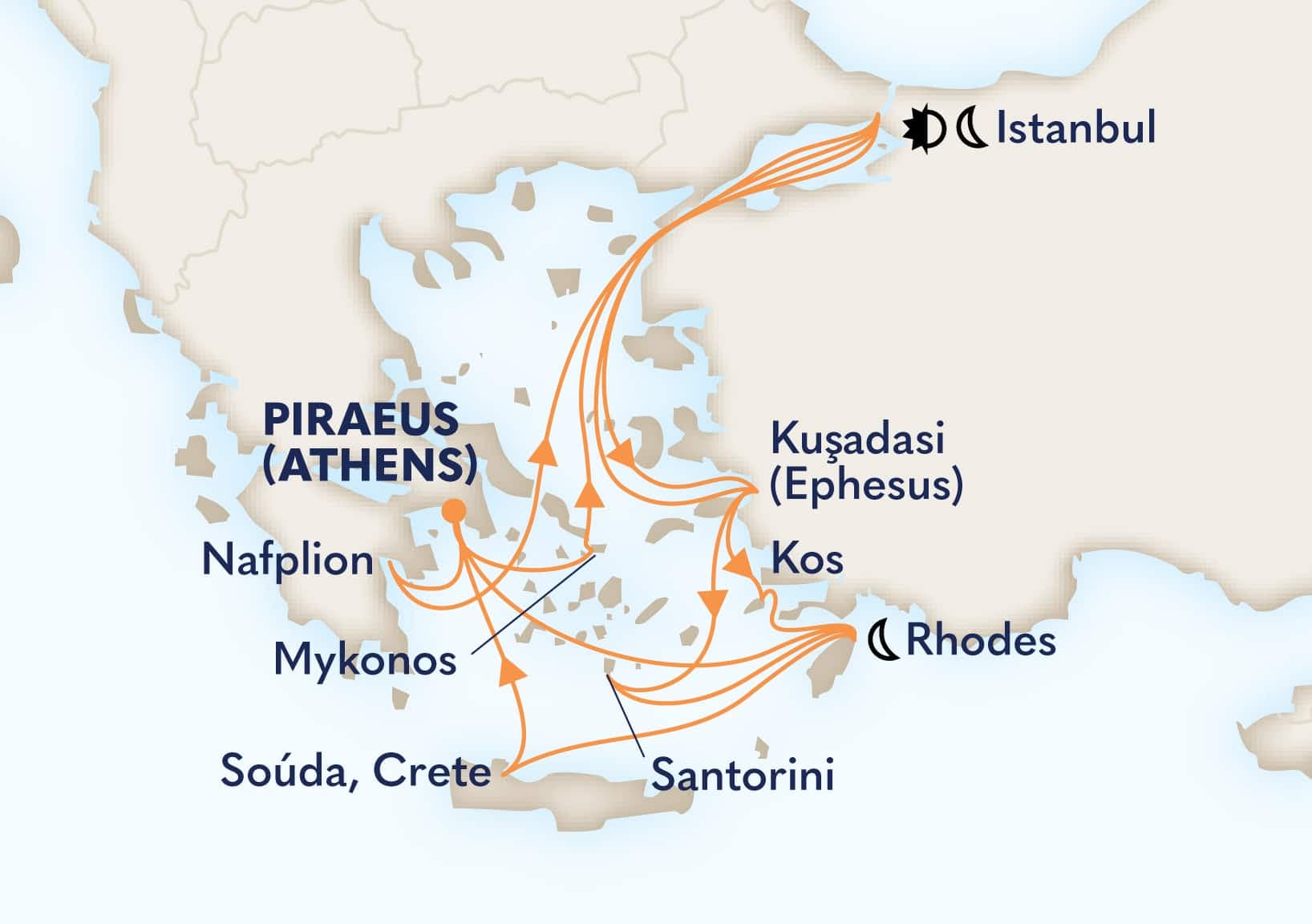 21 nights Mediterranean cruise on Oosterdam
from ๐ฌ๐ท Athens