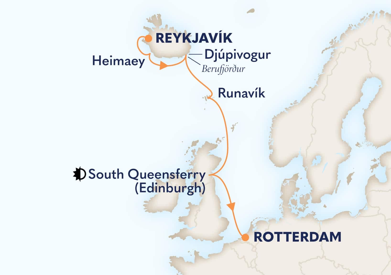 7 nights Mediterranean cruise on Rotterdam
from Reykjavik, Iceland to ๐ณ๐ฑ Rotterdam