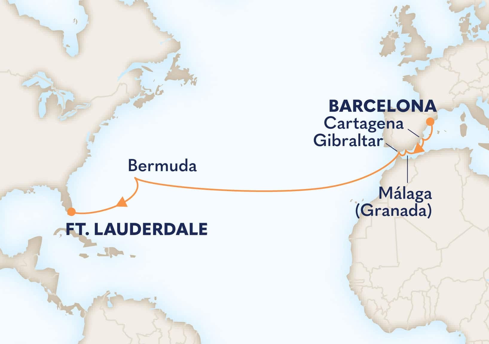 14 nights Mediterranean cruise on Oosterdam
from ๐ช๐ธ Barcelona to ๐บ๐ธ Fort Lauderdale