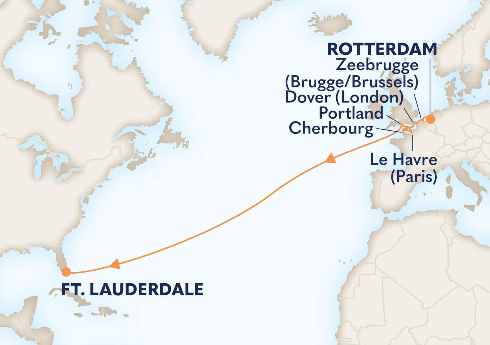 15 nights Mediterranean cruise on Nieuw Statendam
from ๐ณ๐ฑ Rotterdam to ๐บ๐ธ Fort Lauderdale
