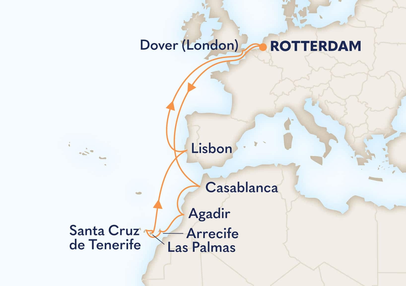 14 nights Mediterranean cruise on Nieuw Statendam
from ๐ณ๐ฑ Rotterdam