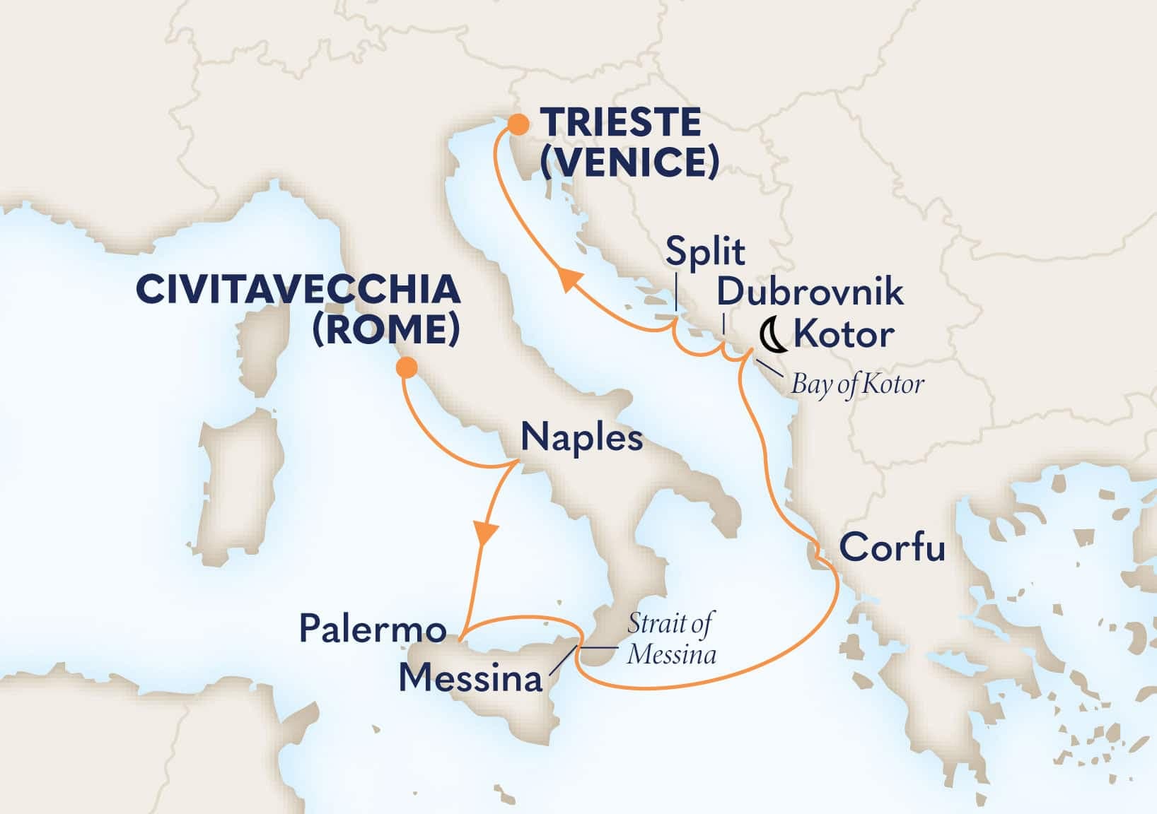 10 nights Mediterranean cruise on Oosterdam
from ๐ฎ๐น Civitavecchia to ๐ฎ๐น Trieste