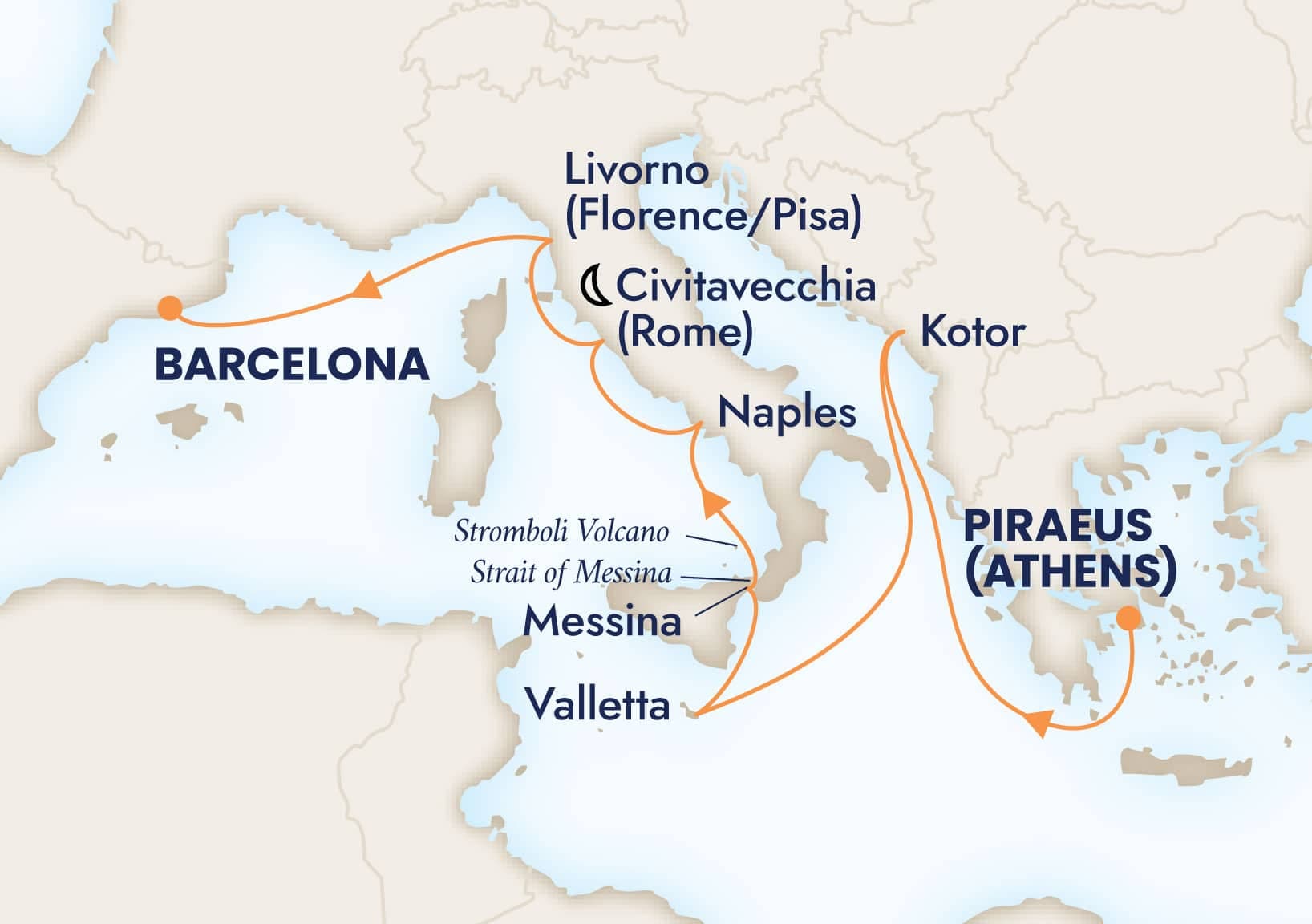 10 nights Mediterranean cruise on Rotterdam
from ๐ฌ๐ท Athens to ๐ช๐ธ Barcelona