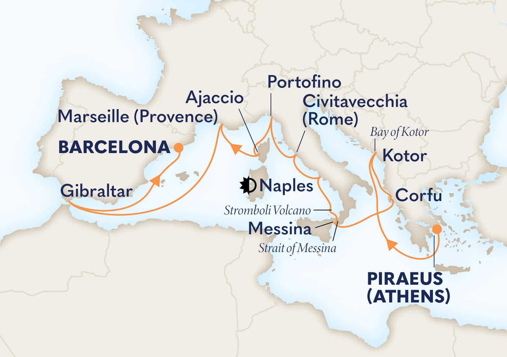 14 nights Mediterranean cruise on Oosterdam
from ๐ฌ๐ท Athens to ๐ช๐ธ Barcelona