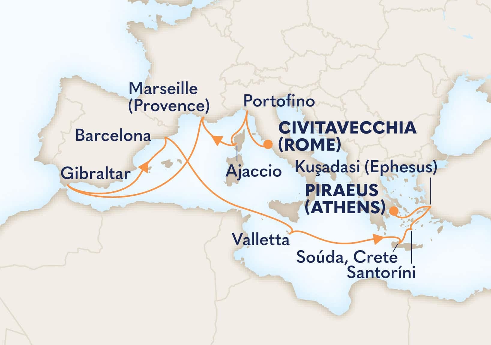 14 nights Mediterranean cruise on Oosterdam
from Civitavecchia (Rome), Italy to ๐ฌ๐ท Athens