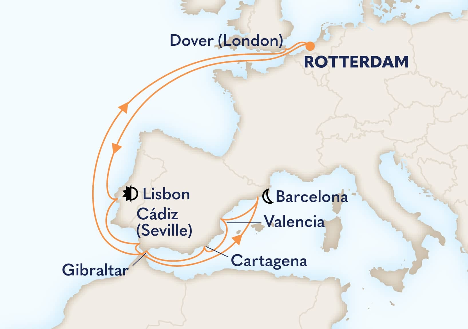 15 nights Mediterranean cruise on Nieuw Statendam
from ๐ณ๐ฑ Rotterdam