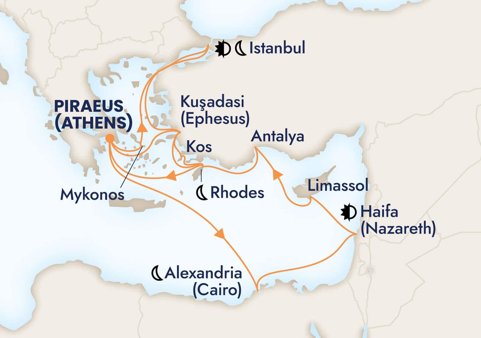 21 nights Mediterranean cruise on Rotterdam
from ๐ฌ๐ท Athens